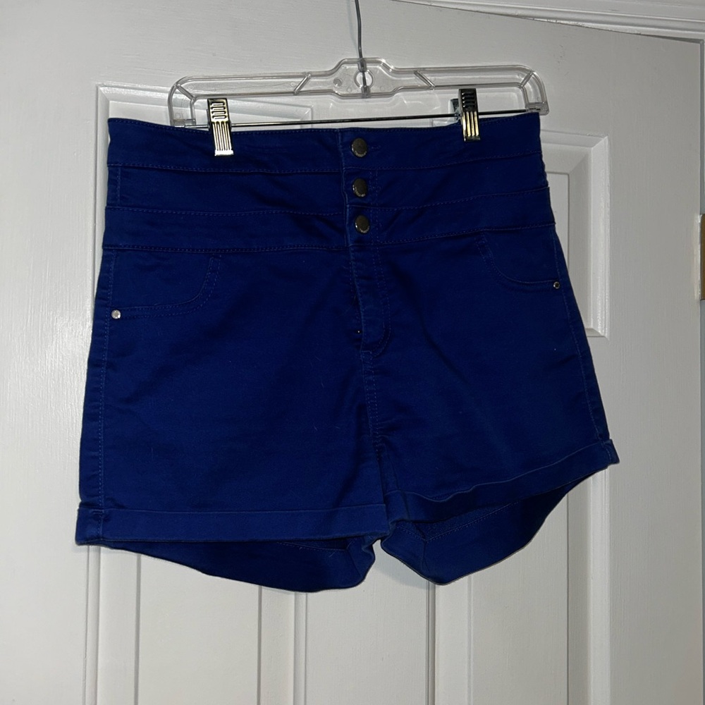 Tinseltown High Waist Blue Shorts